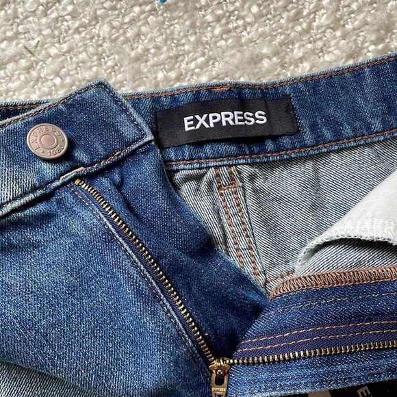 🍭 NWT EXPRESS SIZE 0 HIGH RISE CHEEKY DENIM SHORTS - Picture 4 of 10